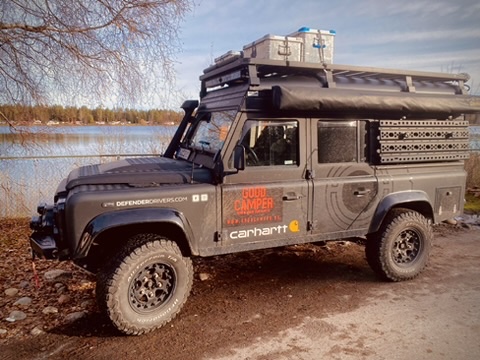 DefenderDrivers Defender mit Dachzelt