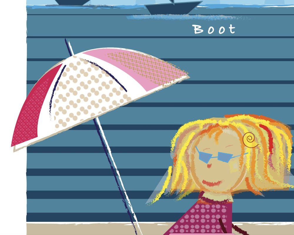 Wörter bauen: Segel + Boot – Illustration von Manuela Rose